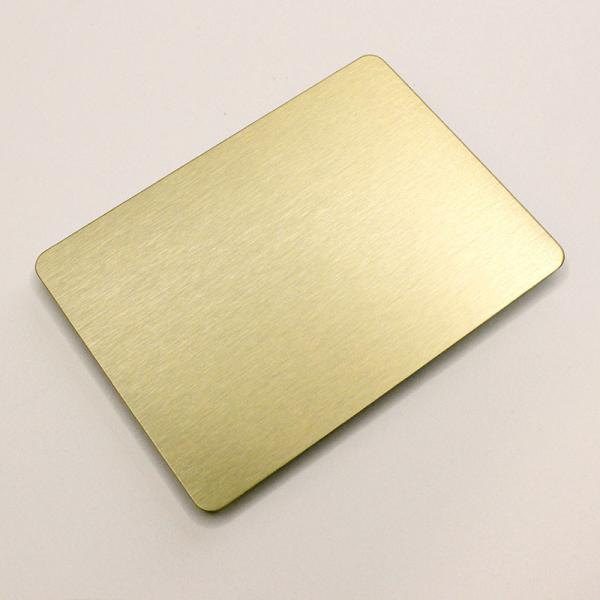 Gold Brushed Bronze Hairline Stainless Steel Sheet For Building Decoration AISI
