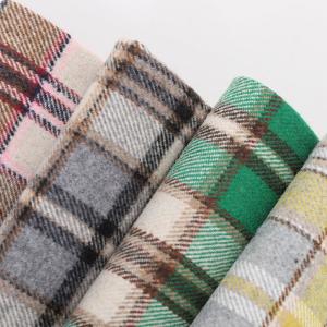 Wholesale Multicolor Yarn Dyed 850gsm Check Tweed Wool Fabric Polyester Coating Fabric from china suppliers