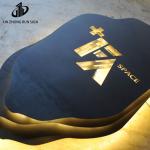 Commercial Service Equipment Indoor Decor Gold Letters Signs Light Box Store Led