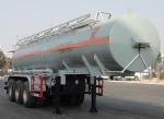 Carbon Steel Oil Storage Tank , Oil Tanker Trailer With Leaf Spring Suspension