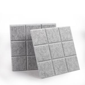 Wholesale Square Carved Polyester Acoustic Panels 48 Pure Colors 600x600mm from china suppliers