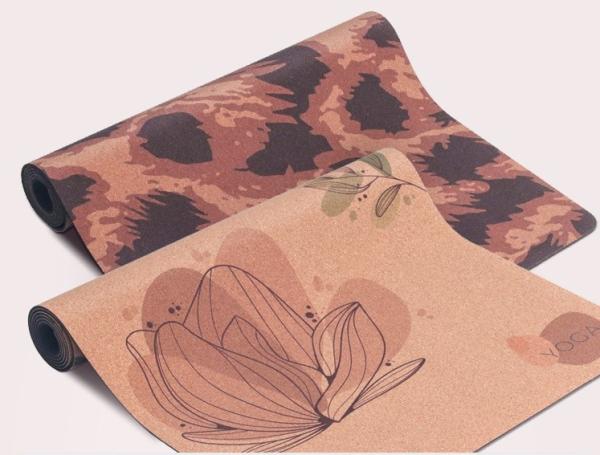 Wholesale Custom Yoga Mats Ecological Non-slip Fitness Gym Handle Bag Cork Carry