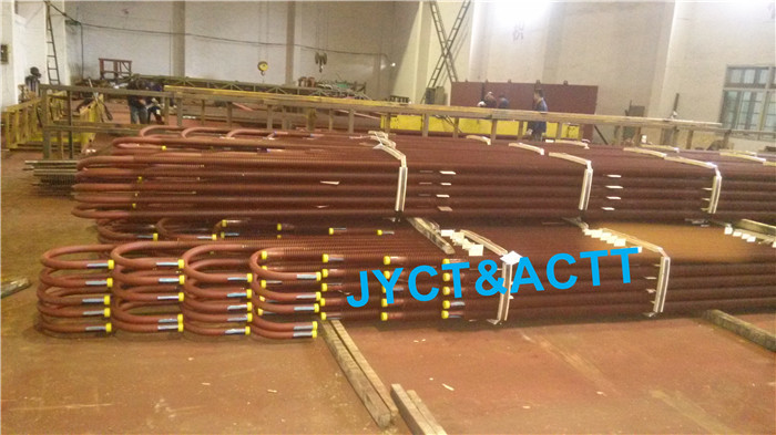 Customized U Bend HFW Sprial Fin Tubes , Welded Continuous Bolier Fin Tube