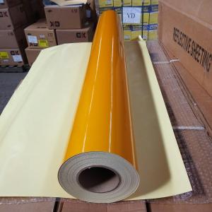 Wholesale Printable High Intensity Reflective Vinyl Film , Yellow Reflective Vinyl PVC Material from china suppliers