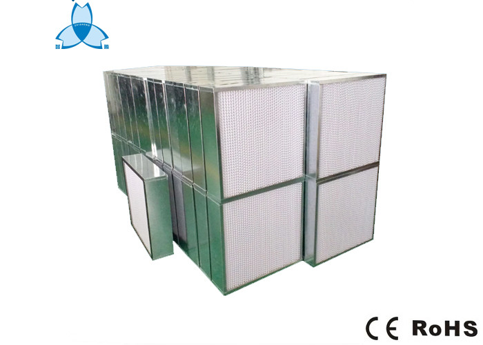 Professional Deep Pleated H13 Hepa Air Filter 0.3 Um Paper Foil For Clean Room
