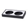 Buy cheap 195*100*20mm black white double acrylic cups coaster for Hyatt hotel from wholesalers