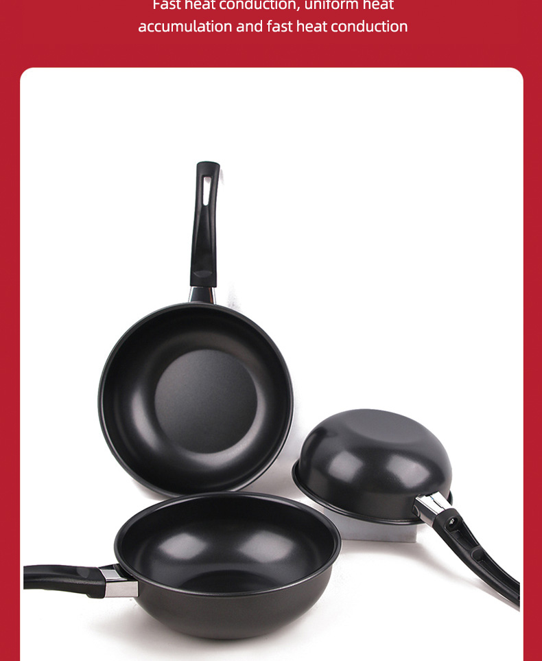 Thickened Multiple Sizes Iron Kitchen Non Stick Sauce Pot For Cooking