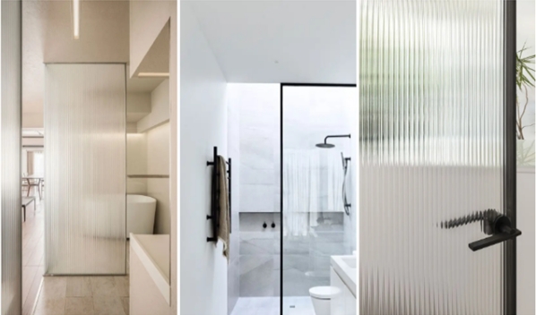Ribbed Customized Flat Glass for Bathroom Kitchen Living Room Hotel Window Partition Door