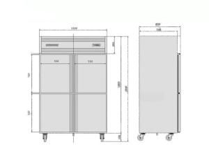Wholesale Embraco Compressor SS304 1150mm Catering Refrigeration Equipment from china suppliers