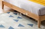 New Modern Design King Size Solid Wood Wooden Furniture Double Bed
