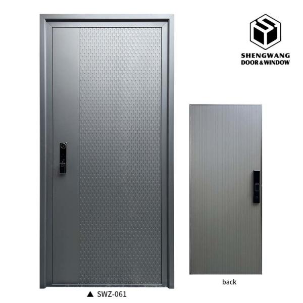 Indoor Residential Aluminum Swing Door Commercial Swing Doors Powder Coating