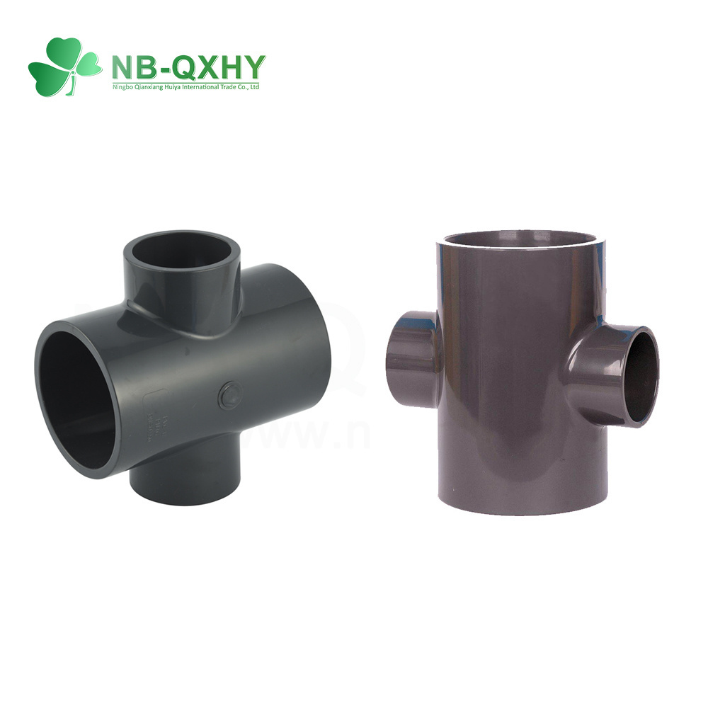 Pn16 DIN Standard PVC UPVC Plumbing Tripple Equal Reducer Cross