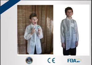Wholesale Long Sleeve Non Woven Disposable Lab Coats Fluid Repellent For Children from china suppliers