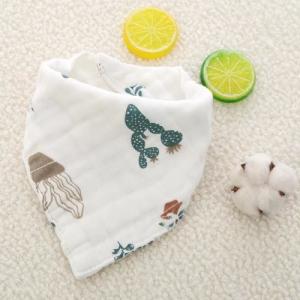 Wholesale Plant Printing Baby Feeding Cloth , Infant Baby Bibs Premium Cotton from china suppliers