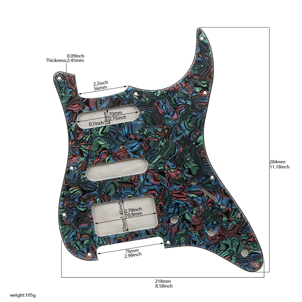 3 Ply SSH Guitar Pickguard Cream Pearl Humbucker Scratch Plate For ST Electric Guitars Accessories Parts