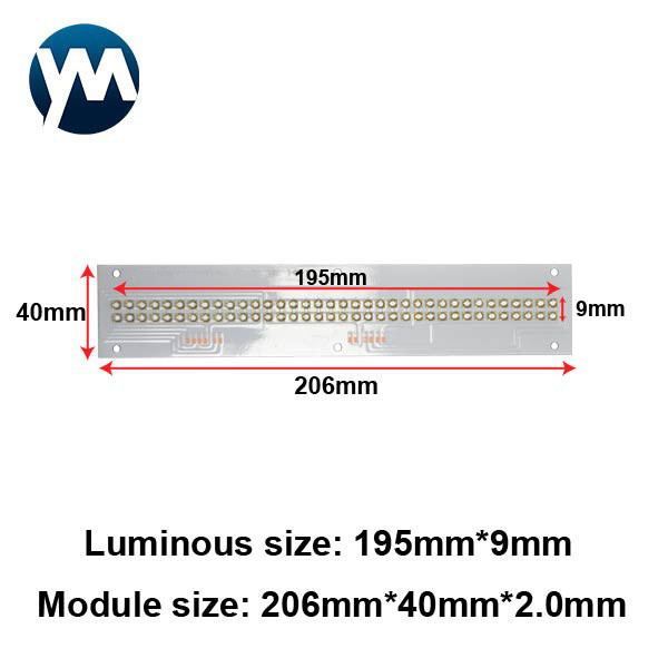 UV Light Module 210W High Power Linear Light Source Curing Module 365nm Lamp Beads