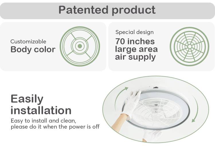 3000-6500K Color Temperature DC Ceiling Fan with Remote Control and Low-Profile Design
