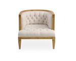 Tufted button seat solid wooden craved back wedding sofa chair for event and
