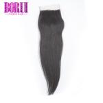 Straight Human Hair Lace Closure With Baby Hair Remy Malaysian All Color