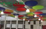 Square 12mm Thickness Sound Absorbing Baffles Fire Resistance and Eco Friendly