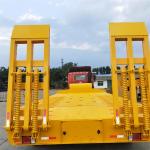High Quality Lowbed Trailer Transport Heavy Machine Low Bed Truck Semi Trailer