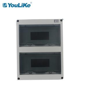 Wholesale IP65 Outdoor Plastic MCB Box 24 Way Power Distribution Transparent Door from china suppliers