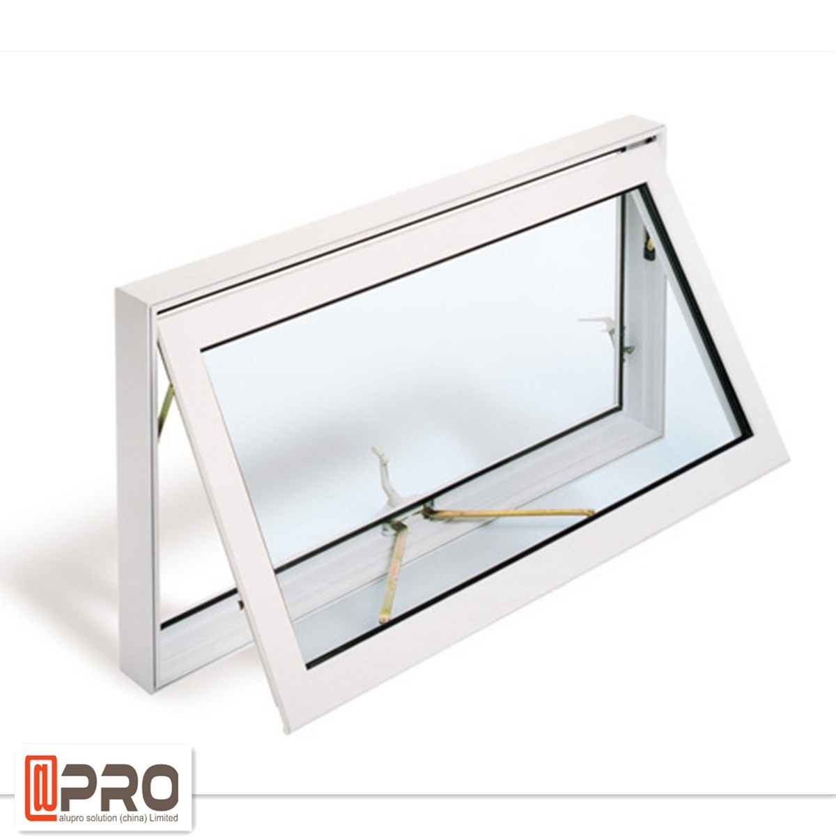 aluminium hung top window,double top hung window,top hung window opener