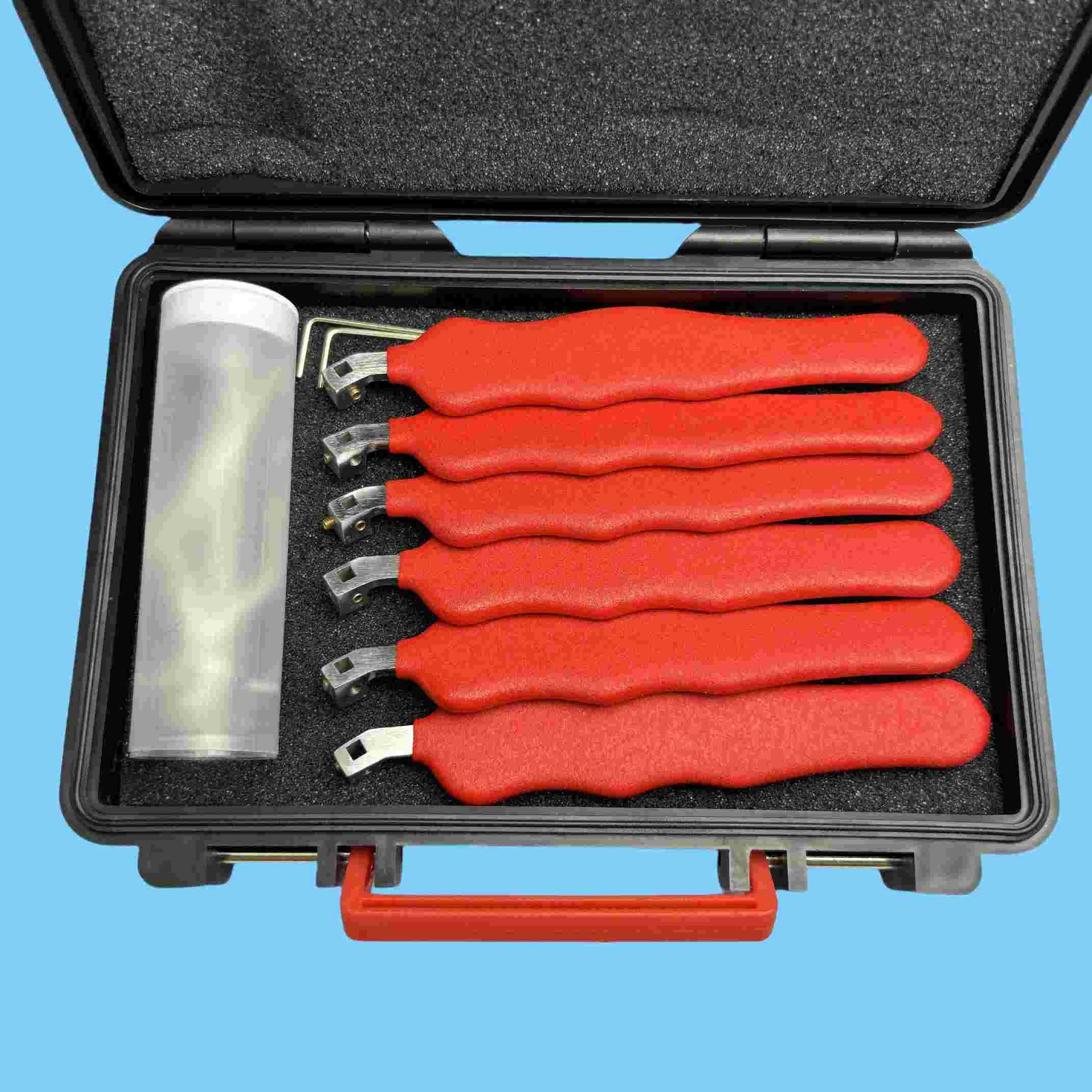 Stainless Steel Automotive Lock Pick Set Red Auto Lock Pick Kit Lightweight