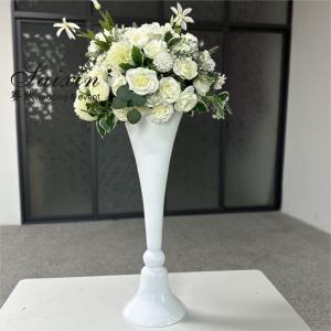 Wholesale Wedding White Flower Vase Decoration Glass Crystal Table Centerpiece Tall Stand 80cm 100cm from china suppliers