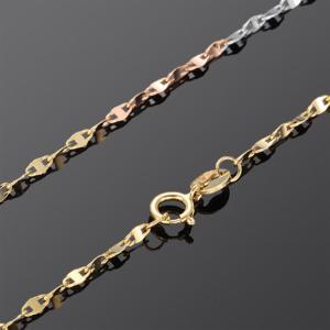 Wholesale 18K Yellow Gold Rose Gold White Gold Three Tone Chain Women Necklace (NG0111) from china suppliers