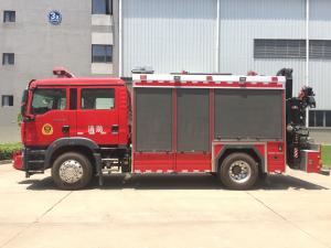 Wholesale Fire Fighting 4X2 Emergency Rescue Fire Truck 228kw With 5 Ton Crane from china suppliers