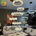 French Luxury Floral Chandelier Modern Designer Pendant Light for Dining Room ,