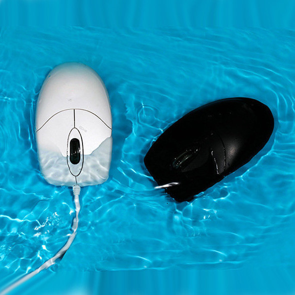 IP68 Washable Medical Anti-virus Disinfectable Wired Sleek Fashable Plastic Mouse with Right Left Click Buttons and Scroll Wheel