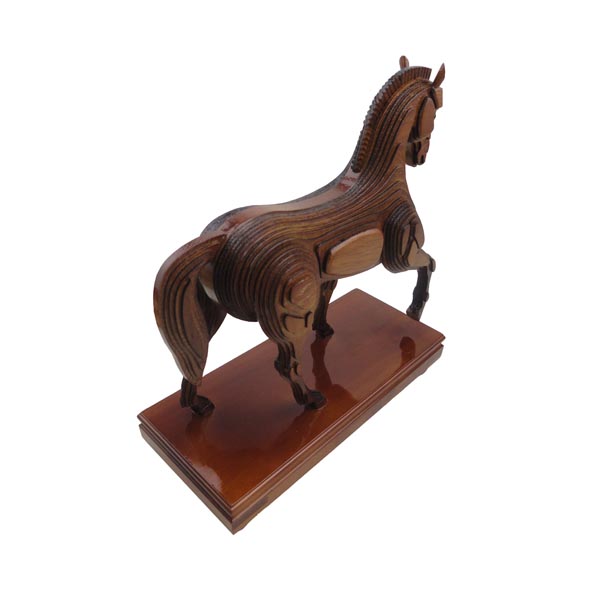 Hot-selling Creative Wooden Horse Toys Cartoon Three-dimensional Animal Decoration Ornaments For Living Room