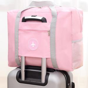 Wholesale Pink Trolley Zip Up PVC Waterproof Cosmetic Bag Pouch With Handle from china suppliers