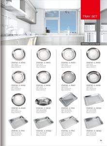 Wholesale 2019 hot square sliver tray &amp;50*35cm stainless steel tray &amp; 48cm round tray hot sales in Africa market from china suppliers