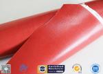 260℃ Fire Protection 0.5mm E - glass Silicone Coated Fiberglass Fabric Satin
