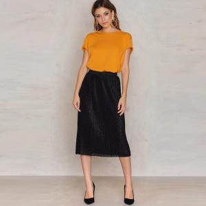 Wholesale Women Clothing 2017 Midi Pleated Sparkle Skirt from china suppliers