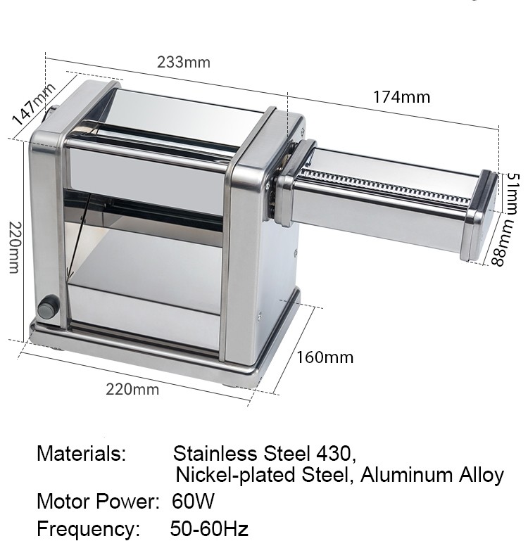 Household Electric Durable Pasta Noodle Maker Machine For Making Fresh Italian Pasta