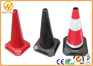 Wholesale Heavy Duty Rubber Reflective Traffic Safety Cones Red Black Waterproof 70 cm Height from china suppliers