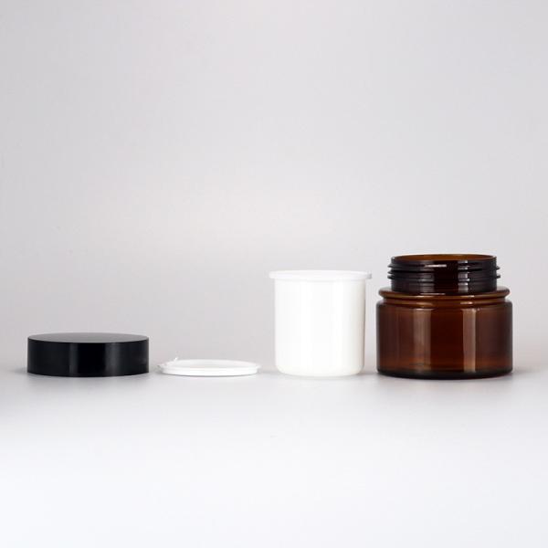 Brown Glass Amber Cream Jar Containers 100ml 250ml 500ml Amber Glass Ointment Jar