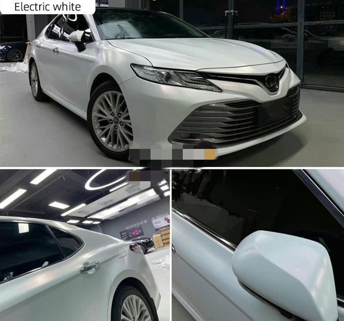 Electric White Car Wrap Film Moisture Proof Durable Non Fading