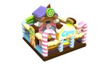 Inflatable Fun City Christmas Candy Themed Park w/ Amusement Park Fun For