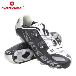 Wholesale EVA Insole Mens MTB Cycling Shoes Shockproof Lightweight Black And Silver Color from china suppliers