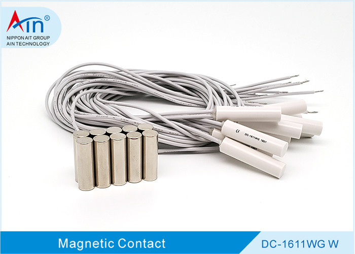 DC-1611WG W; Cylindrical Embedded Sealed Magnetic Door Window Contact Reed Switch For Home