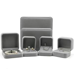 Wholesale Sky Blue Haze Grey Recycled Paper Jewelry Boxes 6cm*5cm*4.5cm from china suppliers