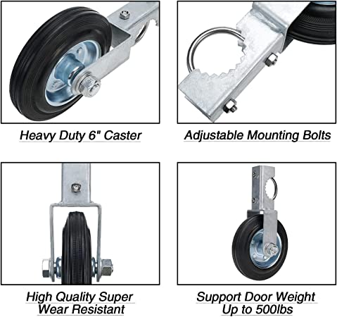 Hot Galvanized Gate Wheel for 6 Inch Under Mount Farm Gate Caster Garden Fence Wheels