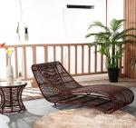 Leisure Aluminium Outdoor Garden wicker beach chair PE Rattan patio Chaise