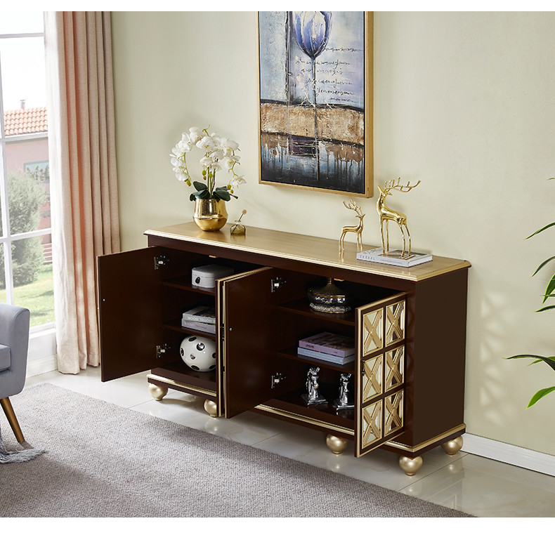 European Neoclassical Hotel Room Cabinets Solid Wood Living Room Against The Wall Storage Cabinet
