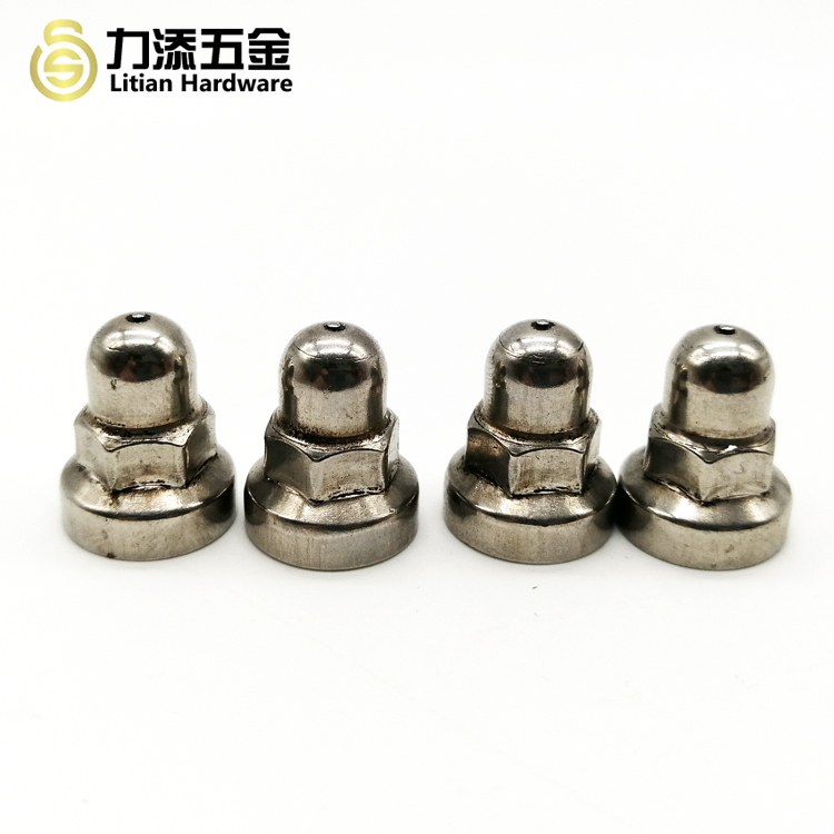 Galvanized Domed Cap Nut DIN1587 Silver For Connector Bolts